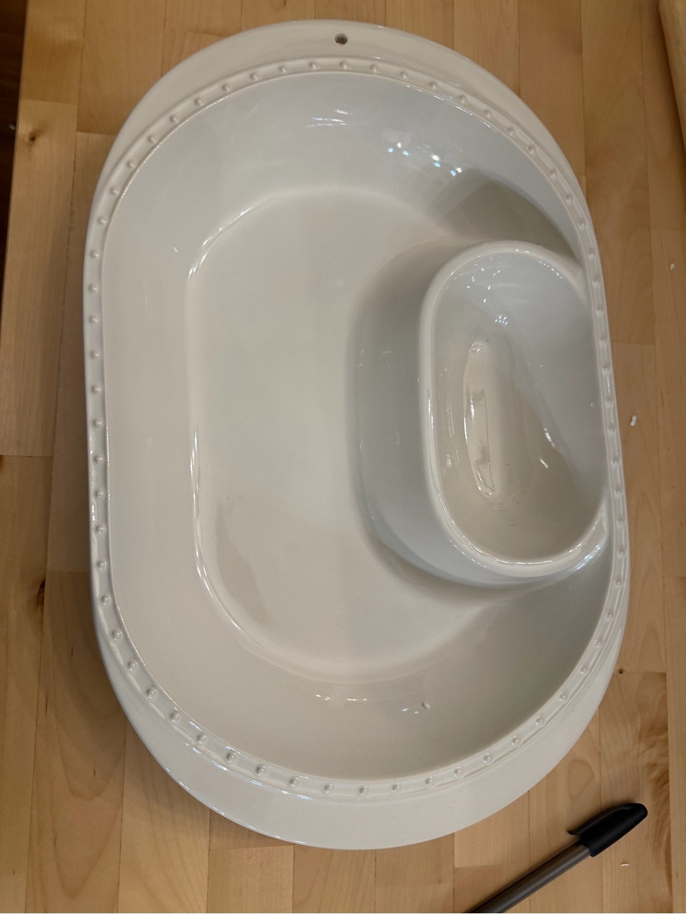 Nora Fleming N5 retired White Chip and Dip Bowl (Box Shown)